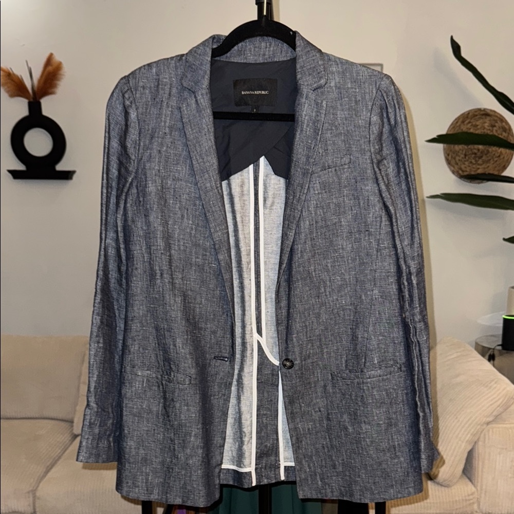 Banana Republic Gray Blazer